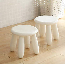 GXT Semplice Bianco di Plastica Sgabello Panchina Bagno Sgabello da Bagno Sgabello Basso Sedia Principale Piccolo Stabile (Color : White)