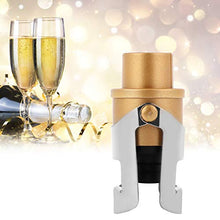 Tarente Acciaio Inossidabile di Champagne Tappo della Bottiglia Plug Sealer Push-Tipo Gonfiabile Spina del Vino (Golden)