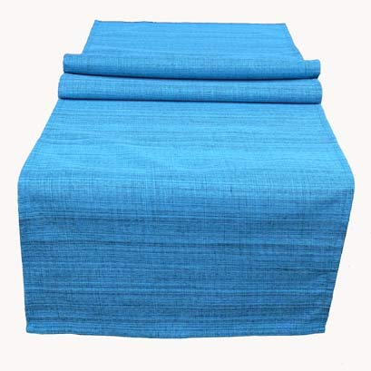 Kamaca Runner da tavolo da giardino per esterni – la perfetta coperta in tessuto per interni ed esterni, antimacchia, resistente alle intemperie e alle pieghe (turchese – mélange, runner da 40 x 140 cm)