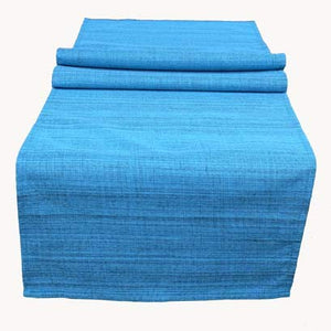 Kamaca Runner da tavolo da giardino per esterni – la perfetta coperta in tessuto per interni ed esterni, antimacchia, resistente alle intemperie e alle pieghe (turchese – mélange, runner da 40 x 140 cm)
