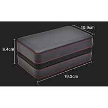 ZYING Portatile Nera in Pelle Cigar Humidor Viaggi - Sigaro Desktop idratante con Il Vassoio Cigar Box