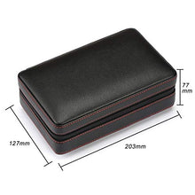 Cgf Exquisit Humidor di Viaggio, Portatile in Legno di Cedro in Legno di Viaggio in Pelle di Viaggio in Pelle di Viaggio, può memorizzare 4 sigari Adatti for Regali di Compleanno Buoni Regali humidor