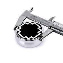 Scatola rotonda per medicina portatile, mini pillole in metallo, dispenser per pillole tascabili, borsa da viaggio, chiave greca in bianco e nero
