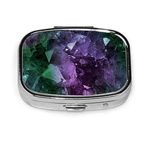 Scatola quadrata per pillole medicina geode cristallo moda pillola organizzatore viaggio pillola dispenser per vitamine integratori