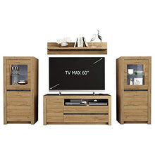 Homeface Ancona VB-01 - Set di 4 pareti per soggiorno, 4 pezzi, in rovere Grandson