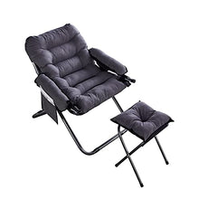 LINGZE Sedie da Giardino Sdraio con Pedale, Sdraio Pieghevole reclinabile Zero Gravity Outdoor Chair, Nero