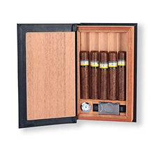 Humidars Cigar Humidor - Leather Case Cigar Humidor Cedar legno portatile Viaggi Accessori for sigari con umidificatore igrometro mantenerlo fresco .Scatola di immagazzinaggio di cigari di grande capa