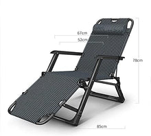 Lettini da sole Reclinabili, Lettino da sole reclinabile Sedia pieghevole nera, Sdraio da balcone per casa, Lettino da ufficio, Sedia da campeggio portatile da spiaggia da giardino, Regolazione a 10 v