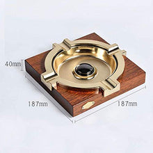 WZHZJ Cigar Ashtray, Metallo e Legno, posacenere Europa Centrale for Indoor Desktop Cigar Ash Tray Home Office Decorazione di Arte