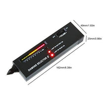 Kinshops Diamante Gemme Tester Penna Strumento di Selezione Portatile di Pietre preziose Indicatore LED Strumento di Prova Gioielli affidabile accurato, Nero
