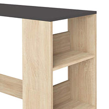 Temahome Tavolo da Bar Gavarnie, Particle Board, Beige/Nero (Oak & Black), 94 x 40 x 101 cm