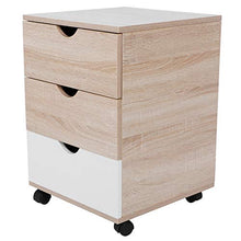 Emoshayoga File Cabinet 3 cassetti Comodino Moderno 40 x 40 x 57 cm Comodino per Arredamento Camera da Letto Home Office