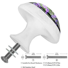 lavanda 4 PCS Pomelli per Porta, Pomolo per Mobile, Pomelli per Mobili con Viti, Maniglia per Armadietto, Pomelli per Porta, Pomelli per Cassetti per Porta, Armadio, Cassetto e Credenza
