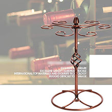 Portabicchieri da vino, classico, in metallo bronzo, con 6 ganci, da tavolo indipendente, per la casa e il bar 220 x 290mm Come da immagine