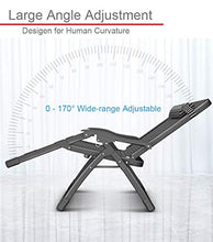 SHUAIIJUAN Sedia per il tempo libero domestico Sedie Zero Gravity Sdraio da giardino Poltrone Outdoor Patio pieghevole reclinabile con lega di ferro Square Frame Leg and Blue Cushion Max.200kg