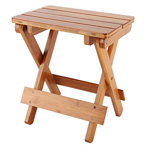 Sgabello in legno, sgabello da cucina quadrato pieghevole con legno massello per tavolo da pranzo e scrivania del computer