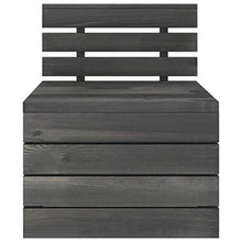 FAMIROSA Set Divani da Giardino su Pallet 6 pz Legno Pino Grigio Scuro-3749