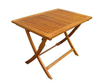 Milani Home s.r.l.s. Tavolo Pieghevole Legno di Acacia Gold 100x70cm arredo Esterno Giardino AC805090