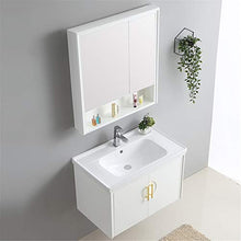 ZoSiP Set di Mobiletti Specchio e Lavabo Bagno Lavabo Bacino Bagno Armadio in Legno massello Cabinet per armadietto per armadietto Specchio Combinazione Impermeabile e umidità