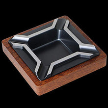 NIHAOA Accessori del Sigaro Legno di Cedro di Titanio del Metallo Quattro Groove Piattaforma Cigar Ashtray Contenere 4 Sigari