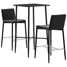 Tidyard Set 3 pz da Bar, Set Tavolino Bar, Set di Mobili per Cucina, Set Bar per la Casa, Set di Mobili da Balcone,Set Tavolo e 2 Sedie da Bar Alti, in Similpelle