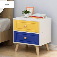 Comodino Camera da Letto Domestica Studio corridoio Doppio pompaggio di Legno Solido Locker Bagno Assemblea Addensare Soggiorno Multifunzione in Bianco 40X30X45cm FANJIANI
