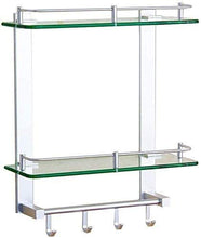 GDFEH Scaffale per Doccia Scaffale in Vetro temperato Scaffale per Il Bagno Bracket cosmetico Scaffale in Vetro temperato (Size : 30cm/11.8'')