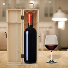Caredy Scatola per Vino Rosso, Scatola per imballaggio in Legno per Bottiglia Singola Scatole per Regalo, Regalo per Amico, Cerimonia di Anniversario di Famiglia