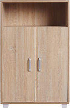 ts-ideen Armadietto Mobiletto Comó 94x60 cm Stile Moderno con Doppia Anta e vano Aperto. Rovere Sonoma