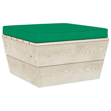 SKM Set Divani da Giardino su Pallet 6 pz con Cuscini Legno Abete (107.2kg) Verde-3545