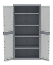 Terry Jumbo 2900 UW Armadio Alto in Plastica XL Tuttopiani, Grigio, 89,7x53,7x180 cm