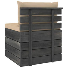 FAMIROSA Set Divani da Giardino su Pallet 2 pz con Cuscini Massello Pino-1662