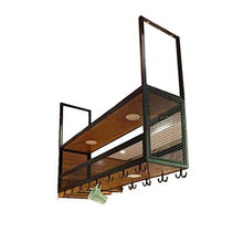 CCFENG Ferro Vino Rack, Industriale Vino Rack Stile, armadietto del Vino, Appeso a Parete, Bar Vino Rack bancone, Appeso cremagliera Ristorante Bar Bicchiere di Vino, casa Appeso (Size : 80 * 30cm)