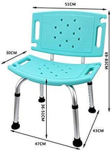 CLJ-LJ - Sedia da bagno, in alluminio, per doccia, da bagno, con sgabello da doccia, regolabile, antiscivolo, per vasca da bagno