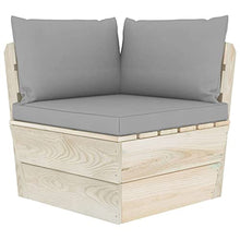 vidaXL Set Divani da Giardino su Pallet 5 pz con Cuscini Legno Abete