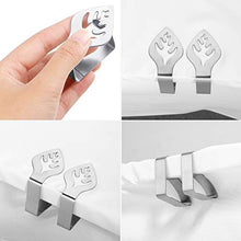 8 Morsetto per Tovaglia in Acciaio Inox Clip per Tovaglie Addensata per Stoviglie in Foglia Argento Morsetti per Coperture da Tavolo Porta Clip per Tovaglie per Matrimonio Picnic all'Aperto e Coperto