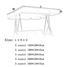 GEBIN Copertura di Ricambio Universale per Dondolo A 3 Posti, Baldacchino di Ricambio Dondolo da Giardino, Impermeabile, Resistente Ai Raggi UV. (195 * 125 * 15cm,Beige)