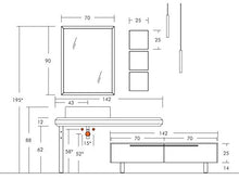 Dafne Italian Design Mobile Bagno Moderno con lavabo a Terra – Castagno Vecchio Non Levigato – Laccato Opaco Nero Opaco