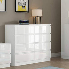 8 cassetti moderni armadi scandinavi grandi cassetti capacità da letto armadietti di immagazzinaggio,White