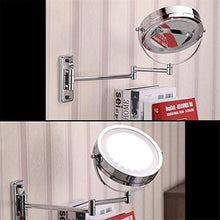 Specchio per Il Trucco con LuceSpecchio Cosmetico da 7"con Illuminazione A LED per Trucco, Bagno, Flessibile, Regolabile, da Parete Illuminato A LED Illuminato