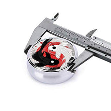 Scatola rotonda per medicina portatile, mini portapillole in metallo, dispenser per pillole tascabili, borsa da viaggio, regalo Koi Fish Yin Yang