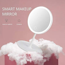 Specchio Specchi per Il Trucco LED Ricaricabile vanità Leggero Trucco specchi con luci Touch Screen (Color : White USB)