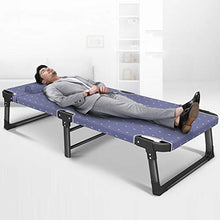 XJAXY Pieghevole Letto Pieghevole per Adulti, Pieghevole Extra Ospite Letto con Antiscivolo Rilievo del Piede, Portatile Piega in su Robusto Telaio, Ospite Letto Pieghevole Letti