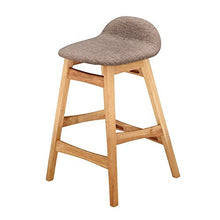 XuQinQin Faggio Bar Stool con Schienale casa Bar Sgabelli da Cucina con Il poggiapiedi Sedie morbide Coppe Imbottite Sedie sgabelli da Bar (Color : A)