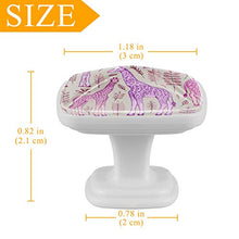 Giraffa rosa 4 PCS Pomelli per Porta, Pomolo per Mobile, Pomelli per Mobili con Viti, Maniglia per Armadietto, Pomelli per Porta, Pomelli per Cassetti per Porta, Armadio, Cassetto e Credenza