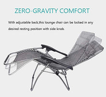 Sywlwxkq Pieghevole reclinabile Zero Gravity Patio Sedia a Sdraio Lettini da Giardino Giardino all'aperto Spiaggia Campeggio Prato Sedia Regolabile Set di 2