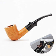 Set pipa in legno curvato di radica per tabacco, pipa per fumatori vecchia fatta a mano da uomo, set fumatori lisci portatili, A5