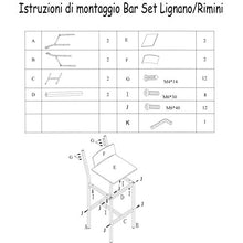yelloo MOD. JESOLO Set 2 SGABELLI Bar Sgabelli Alti Sgabelli da Bar Arredamento Cucina SEDIE MOBILI CASA