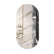 Sprayer Specchio cosmetico a Parete, Specchio da Bagno Illuminato a LED Intelligente da Parete, dimmerabile, Specchio cosmetico Ovale-Specchio cosmetico-ingranditore, Interruttore Touch