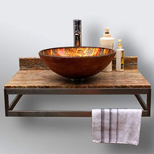 Lavandino del Bagno del lavabo del lavabo del controsoffitto del controsoffitto di Vetro temperato della Lavata di Arte del Bacino mediterraneo di Arte Lavandini Bagno